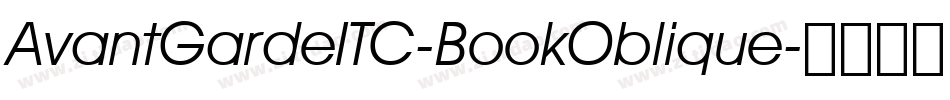 AvantGardeITC-BookOblique字体转换