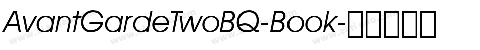 AvantGardeTwoBQ-Book字体转换