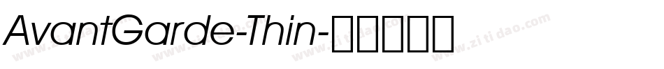 AvantGarde-Thin字体转换