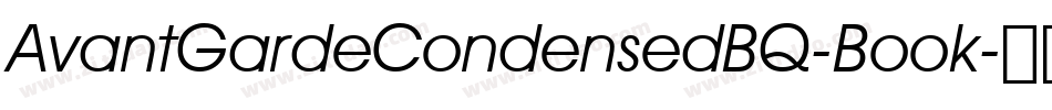 AvantGardeCondensedBQ-Book字体转换