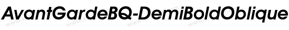 AvantGardeBQ-DemiBoldOblique字体转换