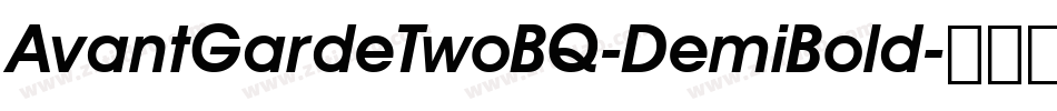 AvantGardeTwoBQ-DemiBold字体转换