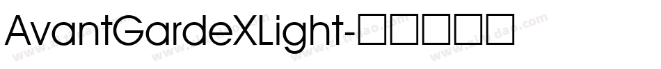 AvantGardeXLight字体转换