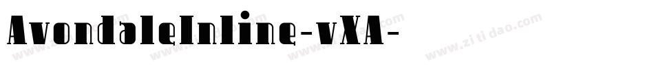AvondaleInline-vXA字体转换