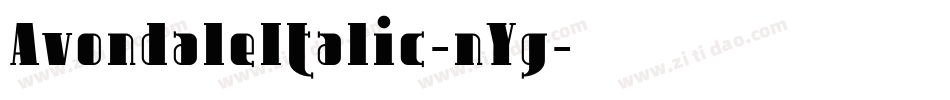 AvondaleItalic-nYg字体转换