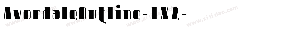 AvondaleOutline-1X2字体转换