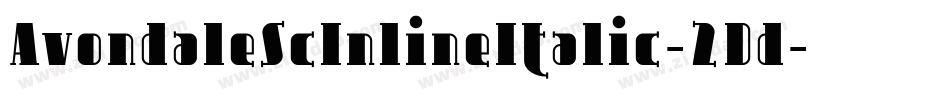 AvondaleScInlineItalic-2Dd字体转换 AvondaleScInlineItalic-2Dd字体转换