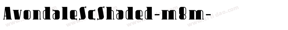 AvondaleScShaded-m8m字体转换