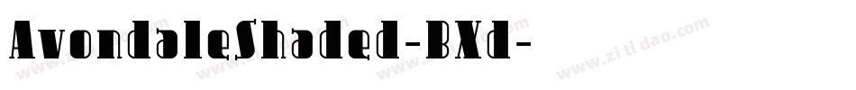 AvondaleShaded-BXd字体转换