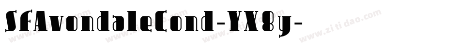 SfAvondaleCond-YX8y字体转换
