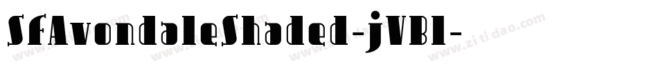 SfAvondaleShaded-jVBl字体转换