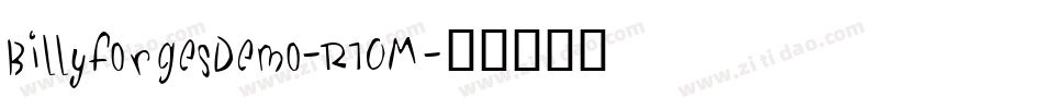 BillyforgesDemo-R7OM字体转换