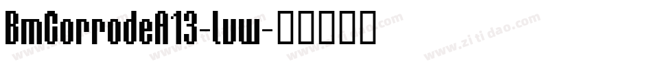BmCorrodeA13-lvw字体转换