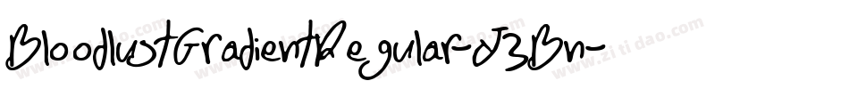 BloodlustGradientRegular-J3Bn字体转换