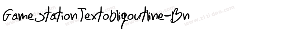 GamestationTextobliqoutline-BnOl字体转换