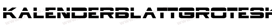 KalenderblattGrotesk-De91字体转换