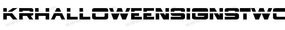 KrHalloweenSignsTwo-DV91字体转换