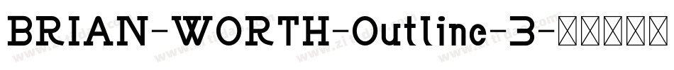 BRIAN-WORTH-Outline-3字体转换