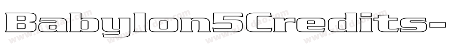 Babylon5Credits字体转换