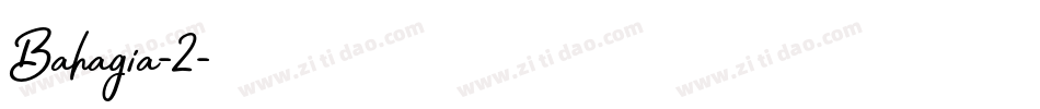 Bahagia-2字体转换