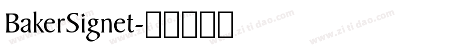 BakerSignet字体转换