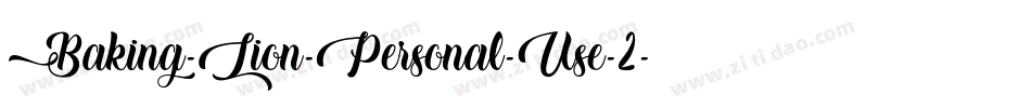 Baking-Lion-Personal-Use-2字体转换
