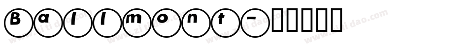Ballmont字体转换