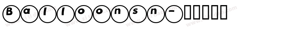Balloonsn字体转换