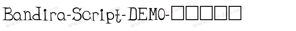 Bandira-Script-DEMO字体转换