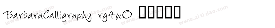 BarbaraCalligraphy-rg4wO字体转换