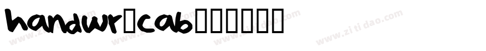 handwr1cab字体转换
