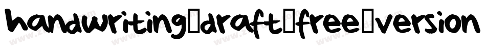 handwriting-draft_free-version字体转换