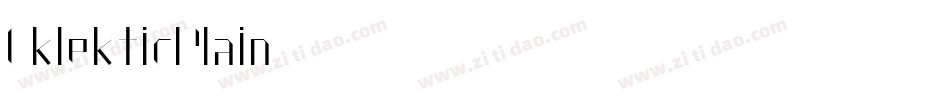 EklekticPlain字体转换