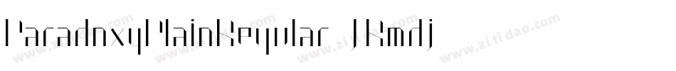 ParadoxyPlainRegular-JRmdj字体转换