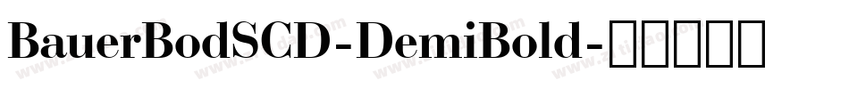 BauerBodSCD-DemiBold字体转换