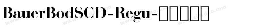 BauerBodSCD-Regu字体转换
