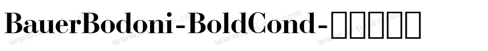 BauerBodoni-BoldCond字体转换