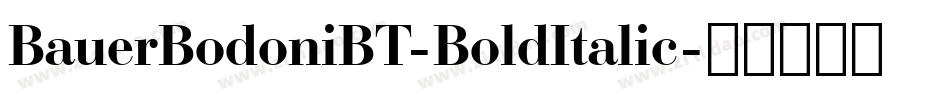 BauerBodoniBT-BoldItalic字体转换