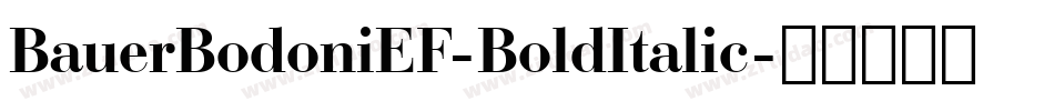 BauerBodoniEF-BoldItalic字体转换