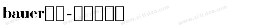 bauer字库字体转换