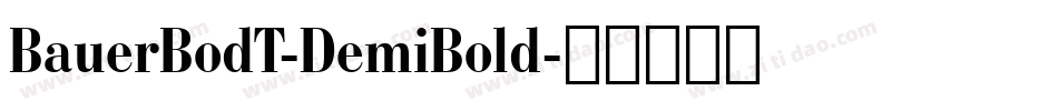 BauerBodT-DemiBold字体转换