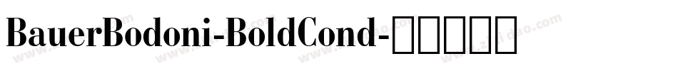 BauerBodoni-BoldCond字体转换