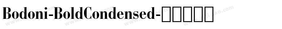 Bodoni-BoldCondensed字体转换