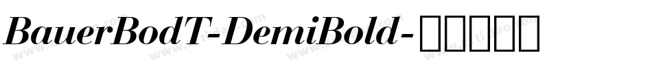 BauerBodT-DemiBold字体转换