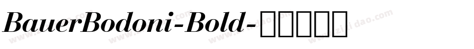 BauerBodoni-Bold字体转换