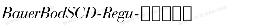 BauerBodSCD-Regu字体转换