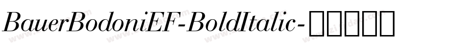 BauerBodoniEF-BoldItalic字体转换