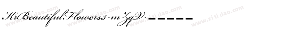 KrBeautifulFlowers3-mZqV字体转换