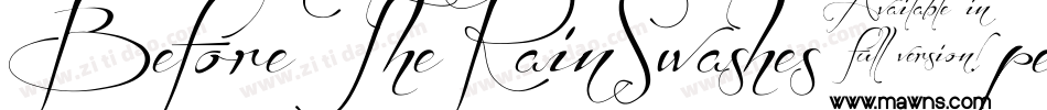 BeforeTheRainSwashes_personal_use_demo字体转换