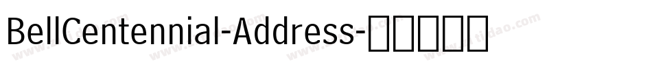 BellCentennial-Address字体转换